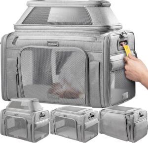 Top-Expandable Pet Carrier with Tre...