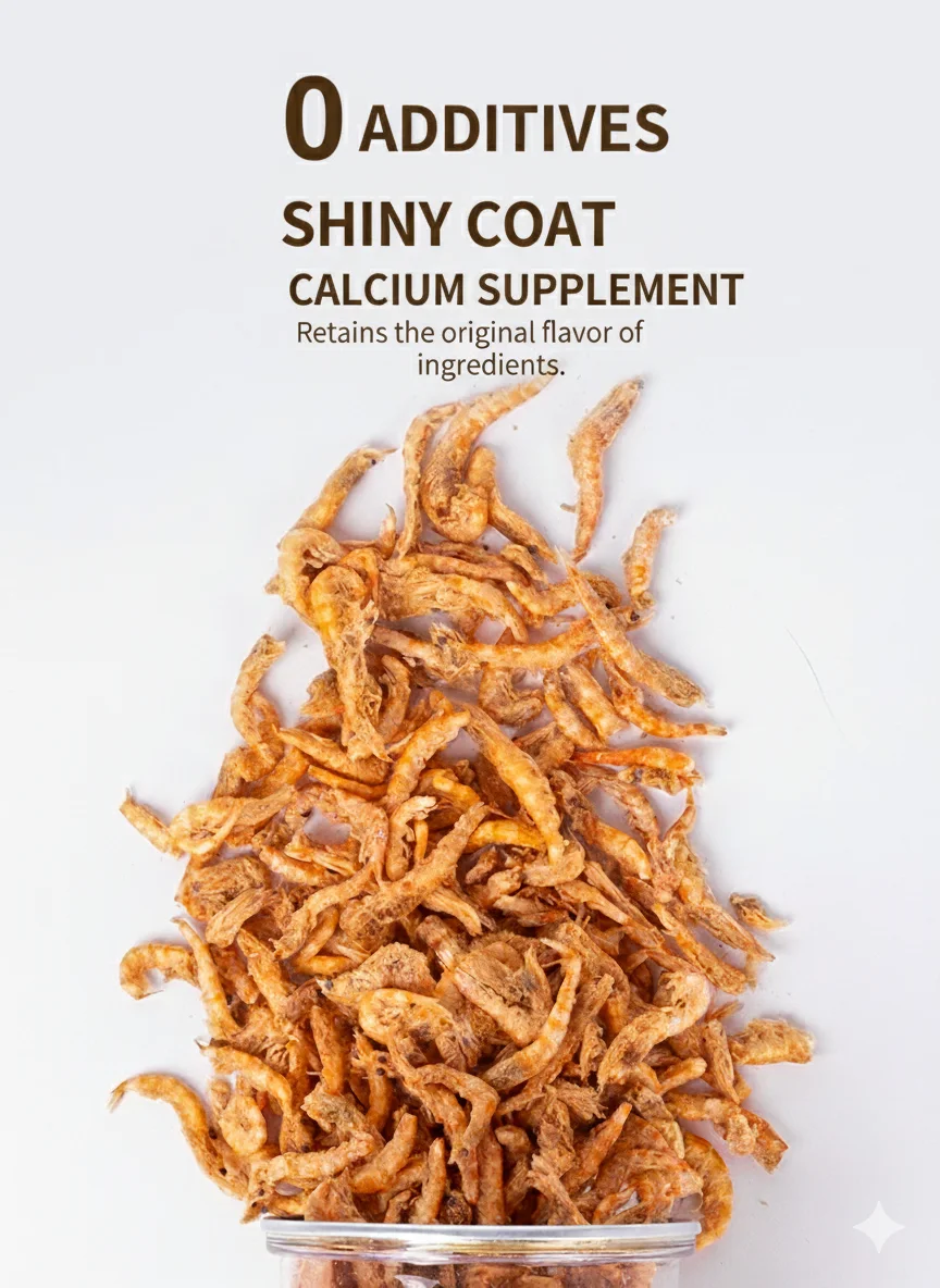 Premium Freeze-Dried Krill Cat Treats - Healthy & Nutritious Snacks for Pet Dental Health
