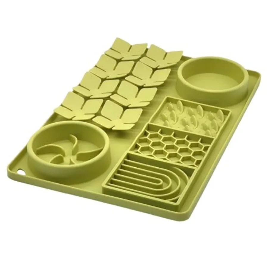 Slow Feeder Bowl, Silicone Lick Mat with Suction Cups for Dog Cat, Snuffle Mat for Pet Smell Training, Puzzle Toys for Bored Pu