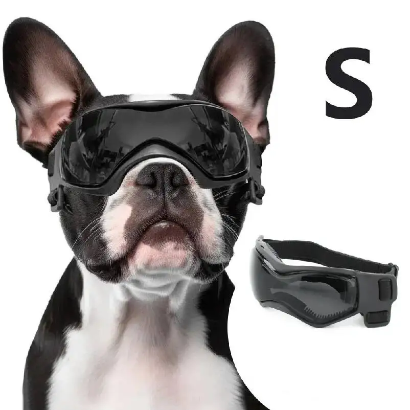 Dog Sunglasses Adjustable UV Protection Pet Goggles Easy Wear Puppy Glasses For Small Medium Breed Outdoor Windproof Soft Frame