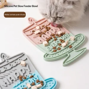 Pet Silicone Slow Food Mat Dog Anti-choking Slow Food Bowl Suction Cup Silicone Bowl Pet Supplies Wall-mounted Feeder dog bowl pet food bowl