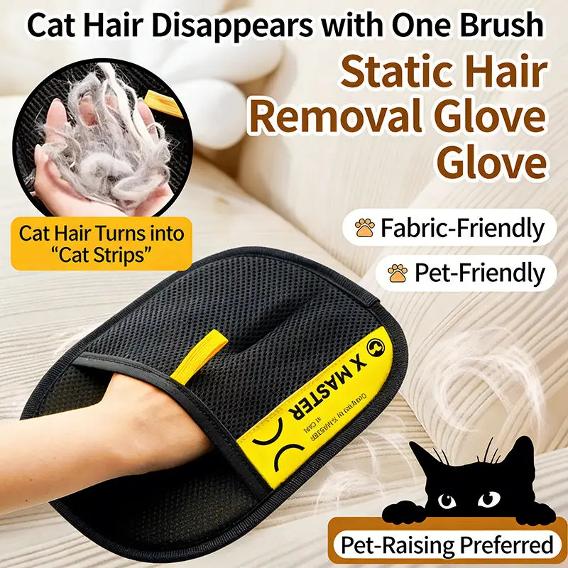 Reusable Pet Hair Removal Gloves for Cats & Dogs
