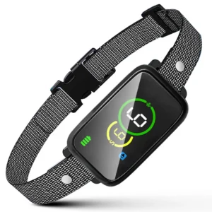 PUPOPAN small Dog Bark Collar, Rechargeable Anti Bark Collar for Small Dogs-Bark Control Device with Adjustable Sensitivity (Bla