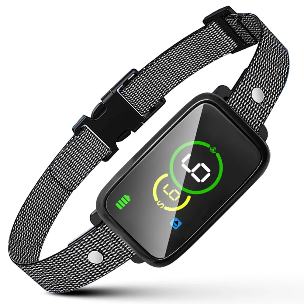 PUPOPAN small Dog Bark Collar, Rechargeable Anti Bark Collar for Small Dogs-Bark Control Device with Adjustable Sensitivity (Bla