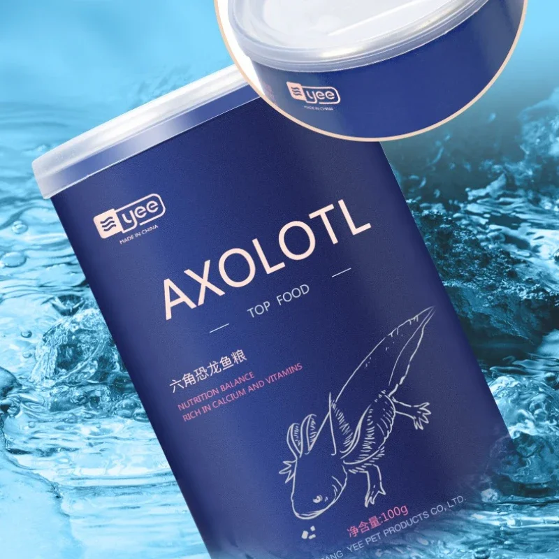 Yee Natural Axolotl Food - Sinking Pellets for Mexican Walking Fish & Salamanders - Bottom Feeder Diet for Aquatic Amphibians