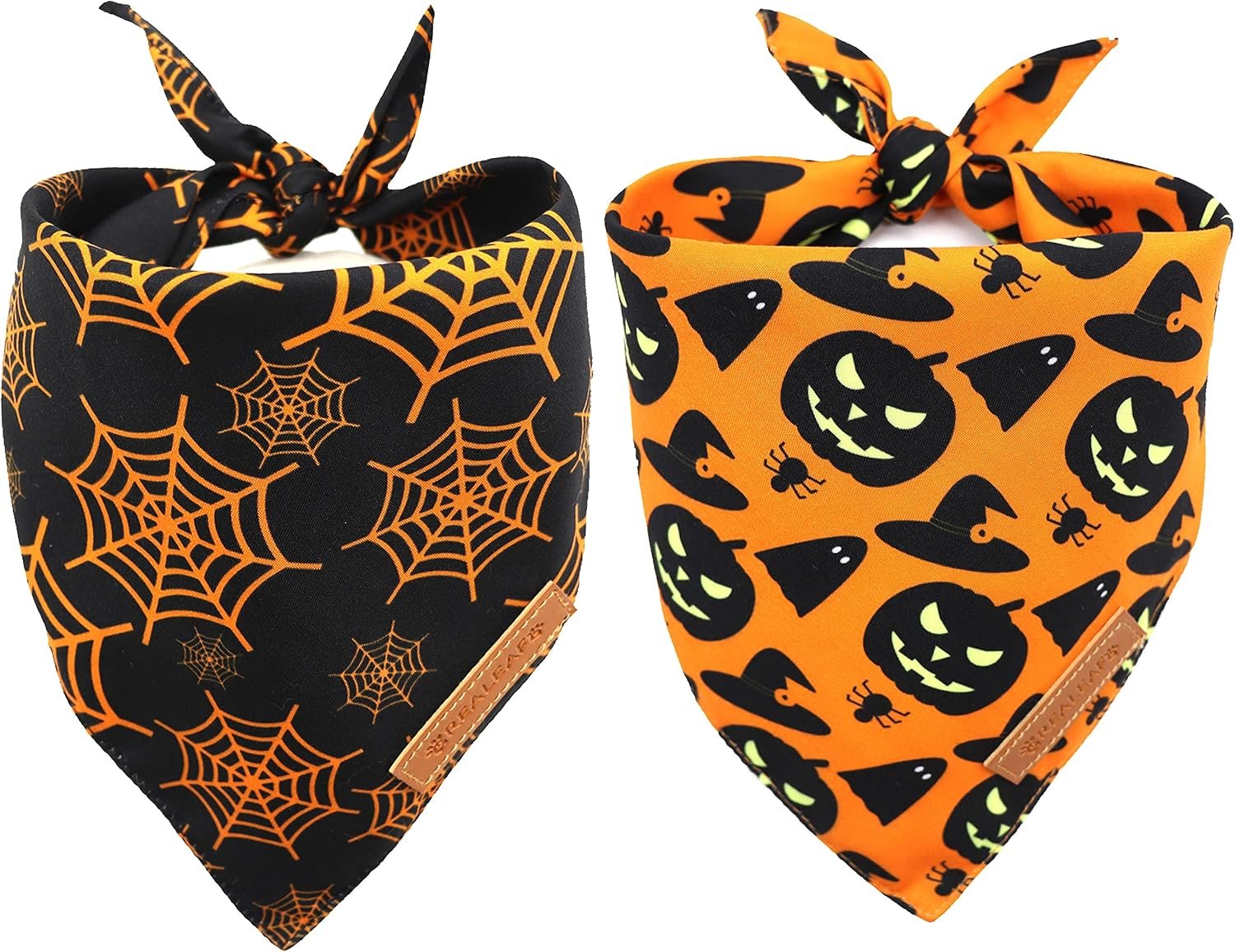 Realeaf Halloween Dog Bandanas 2 Pa...
