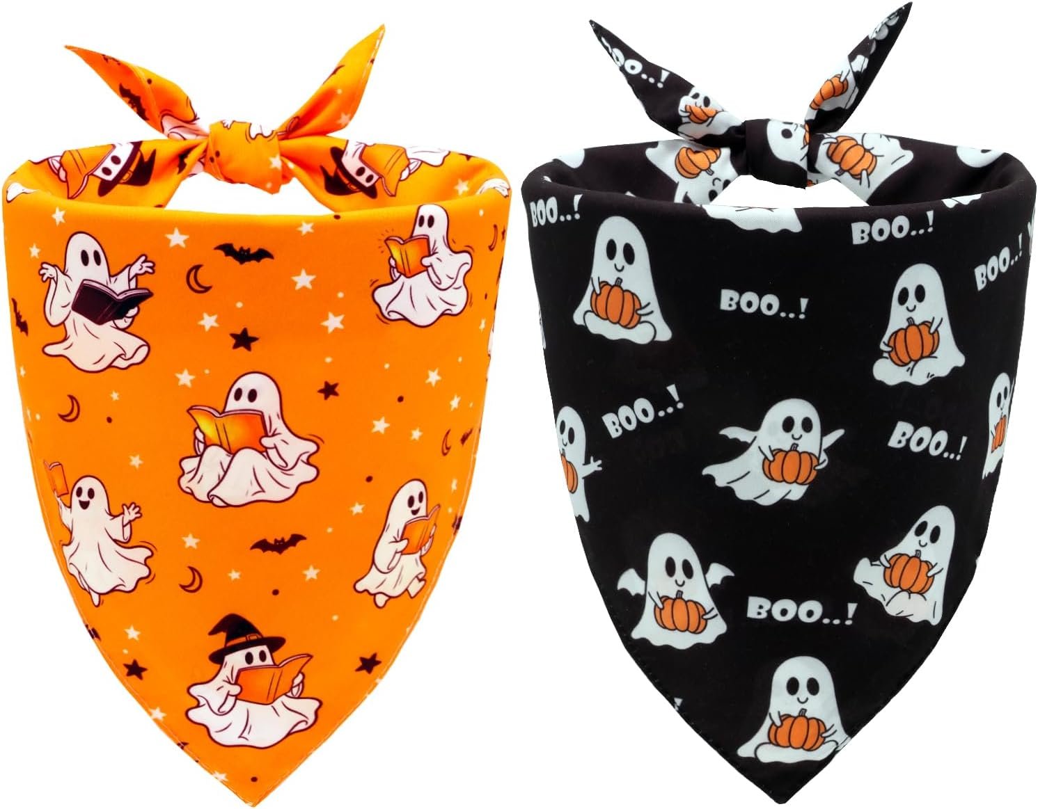 Halloween Dog Bandanas Cut Ghost Pe...