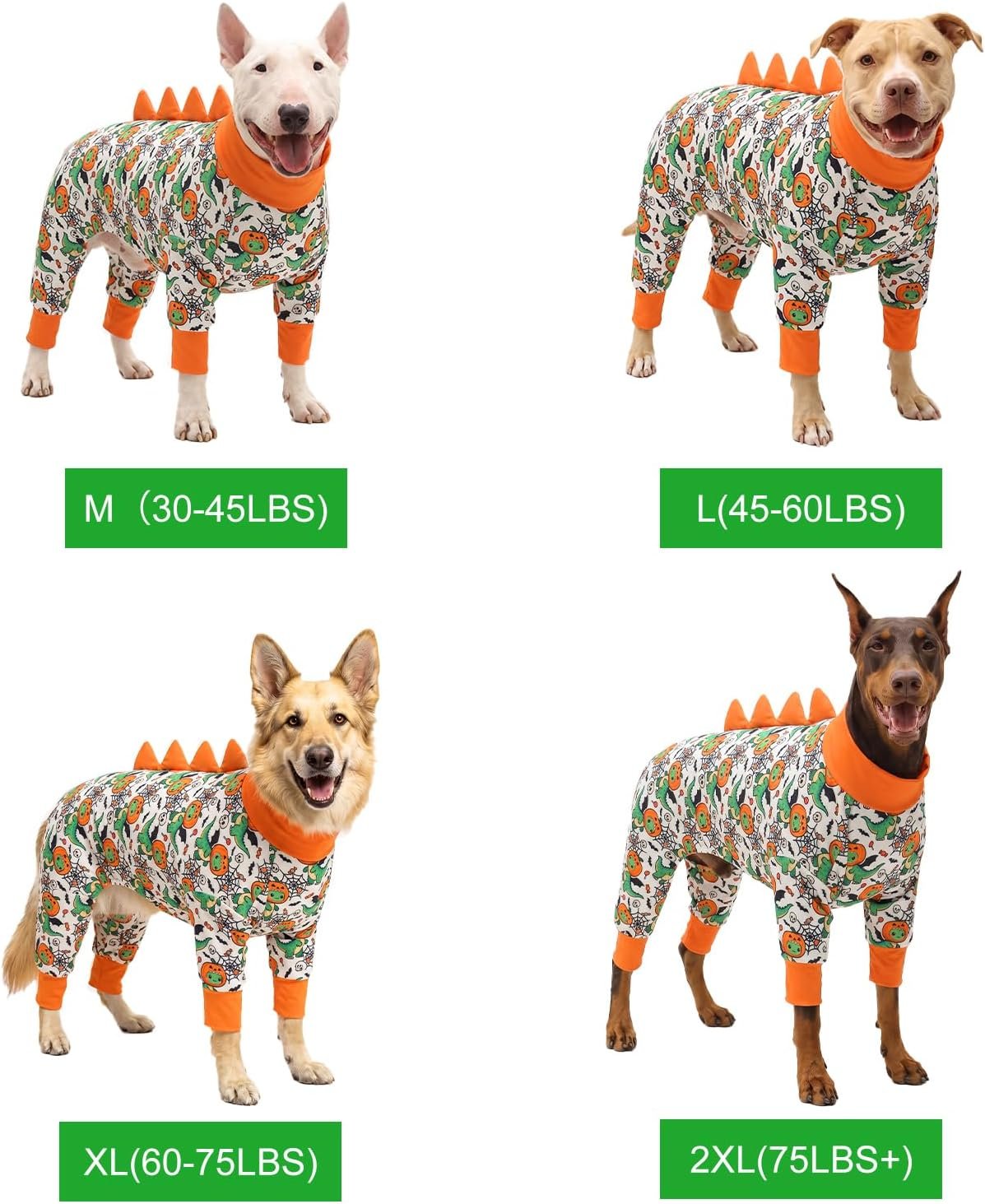 Halloween Dinosaur Dog Pajamas Large Size, Big Dog Onesie Clothes, Anti Shedding and Licking, Post Surgery Recovery Pet Pjs, Cotton Soft Material Stretchable Pet Pajamas U-COSP10XXL - Image 7