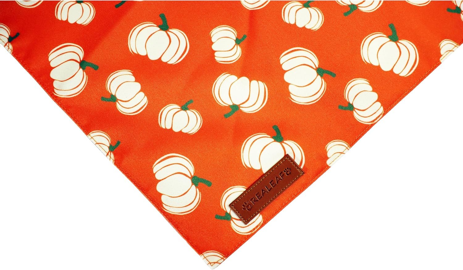 Realeaf Thanksgiving Fall Dog Bandanas 2 Pack, Orange Plaid Pumpkin Pet Scarf for Boy and Girl, Premium Durable Fabric, Holiday Halloween Bandana for Large and Extra Large Dogs(Fall, X-Large) - Image 5