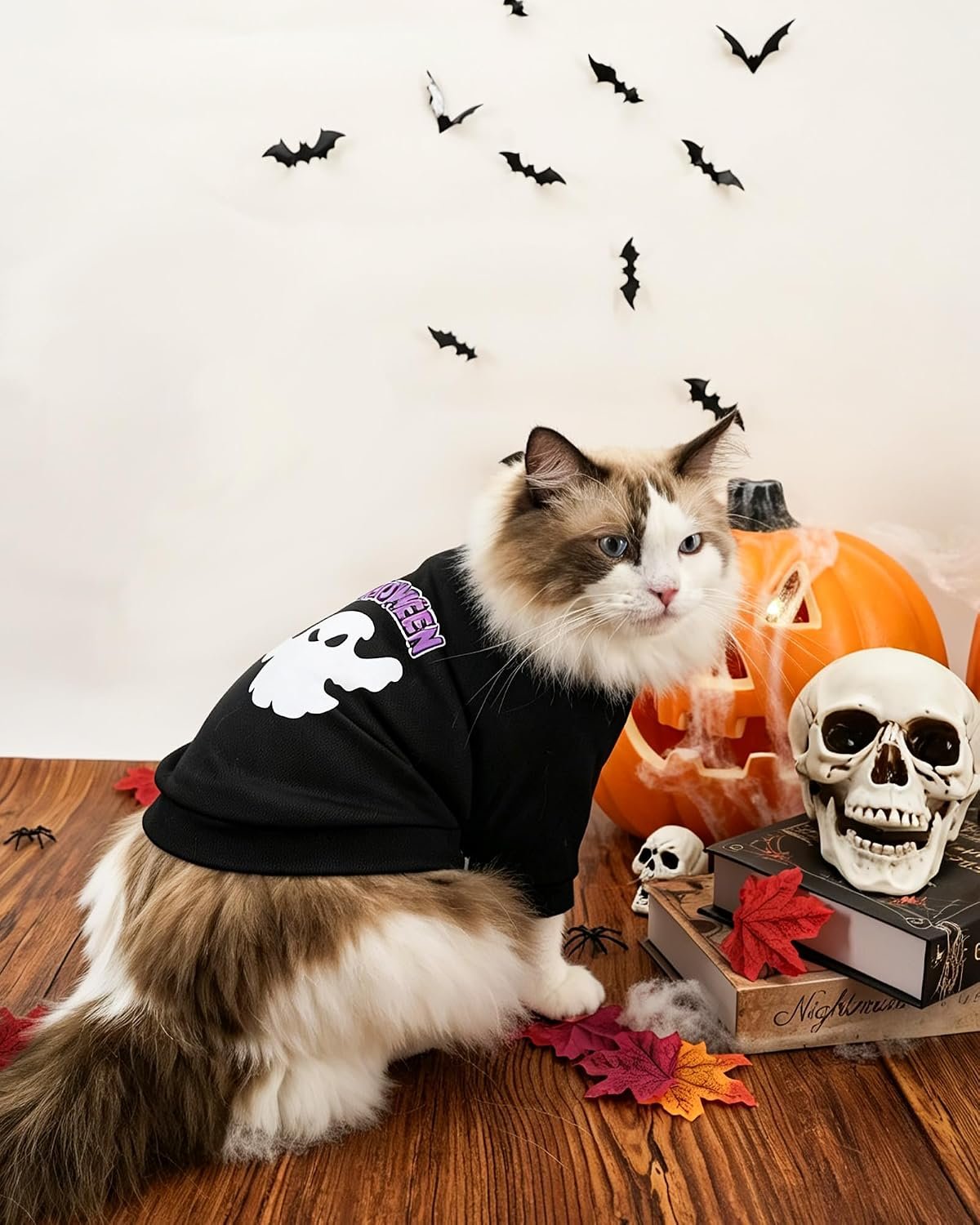 Pet Halloween T-Shirt Dog Costumes, Breathable Clothes Stretchable Shirt for Puupy or Kitten.(Purple XX-Large) - Image 8