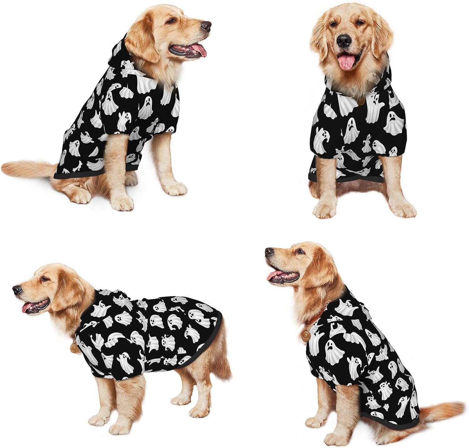 Halloween Dog Costume Halloween Ghost Cosplay Clothes Sweaters Outfits Pullover Pets' Sweatshirt Hoodies with Pocket for Medium Large Dogs-XXL - Image 2