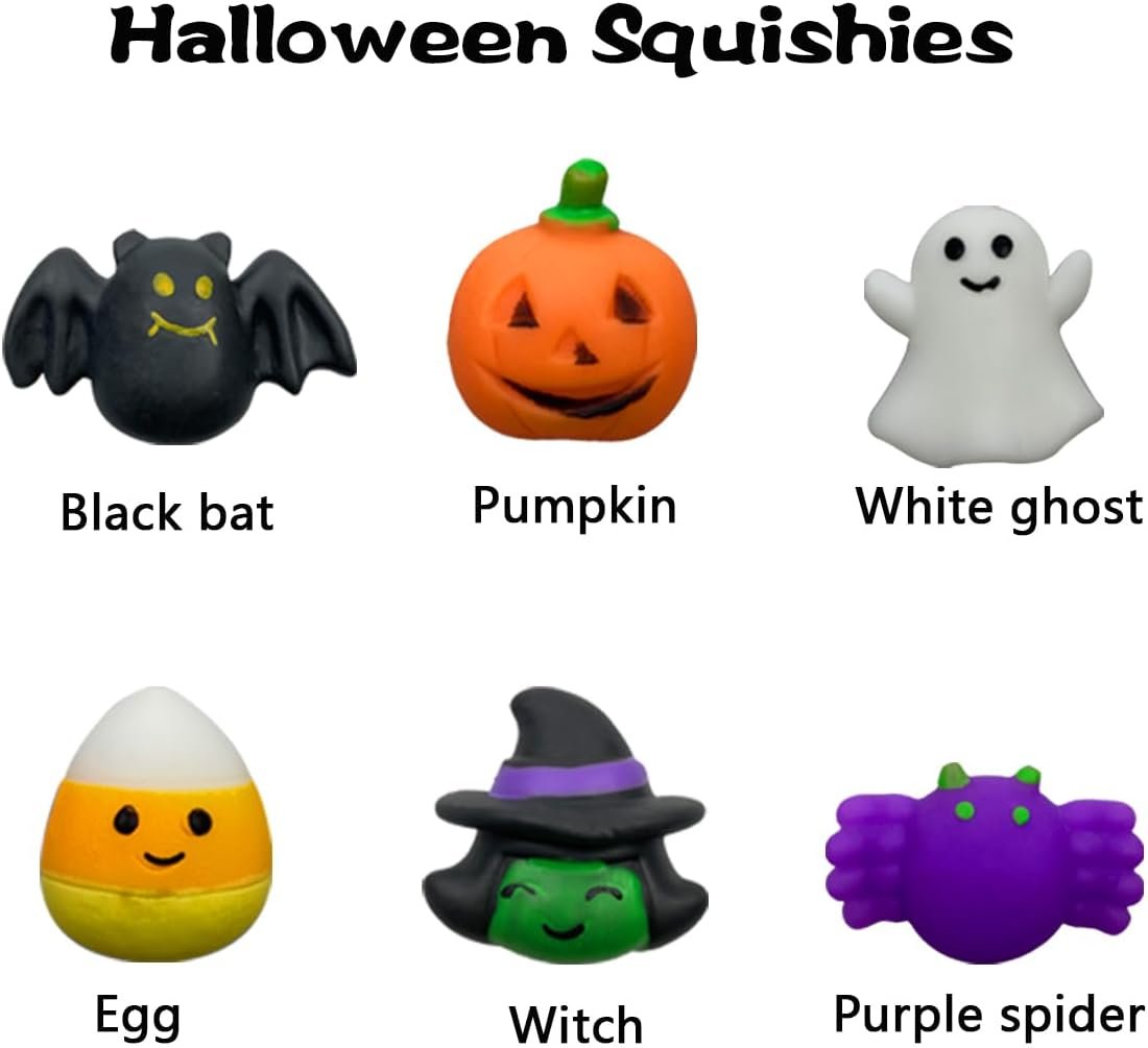 Jofan 6 Pack Halloween Pumpkin Bath Bombs with Halloween Squishy Toys Inside for Kids Girls Boys Halloween Toys Halloween Treat Bags Gifts - Image 4