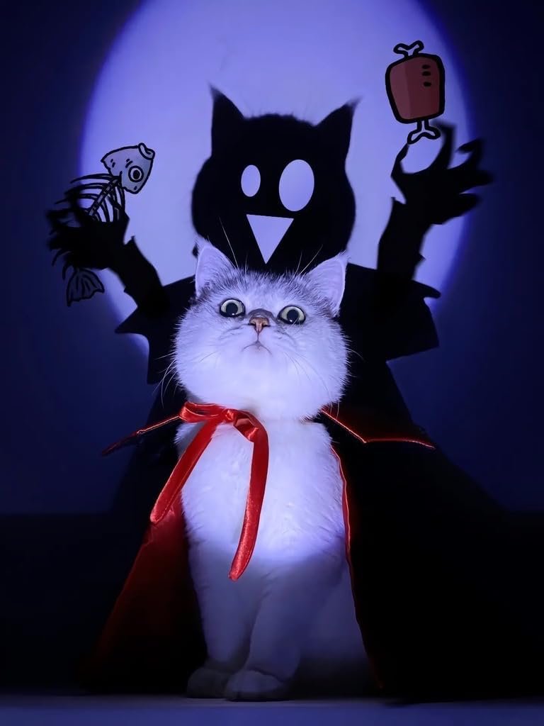 FOIMAS Dog Cat Halloween Costume,Vampire Devil Cape Cloak Pet Costume for Cats Dogs Halloween Costume Party Supply - Image 7