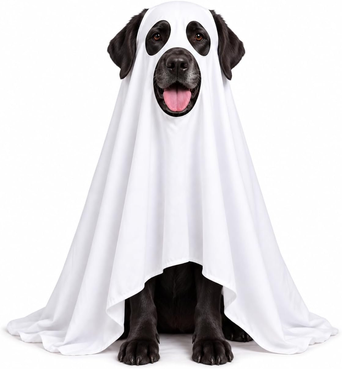 Halloween Ghost Dog Costume Glow Ey...