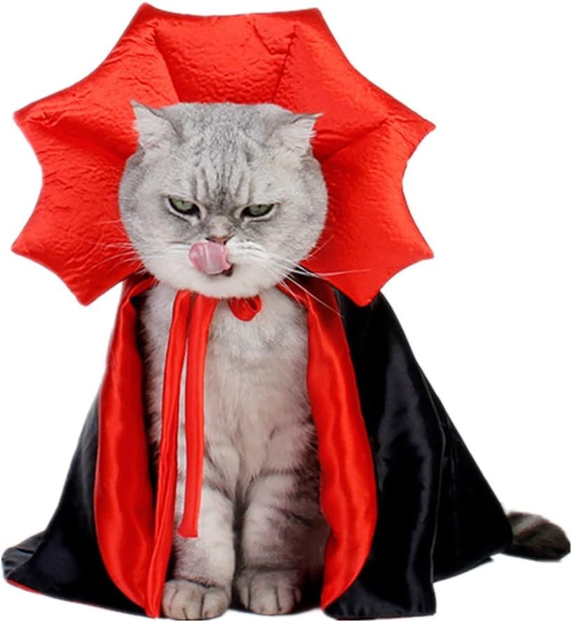 Funny Halloween Dog Cat Vampire Clo...