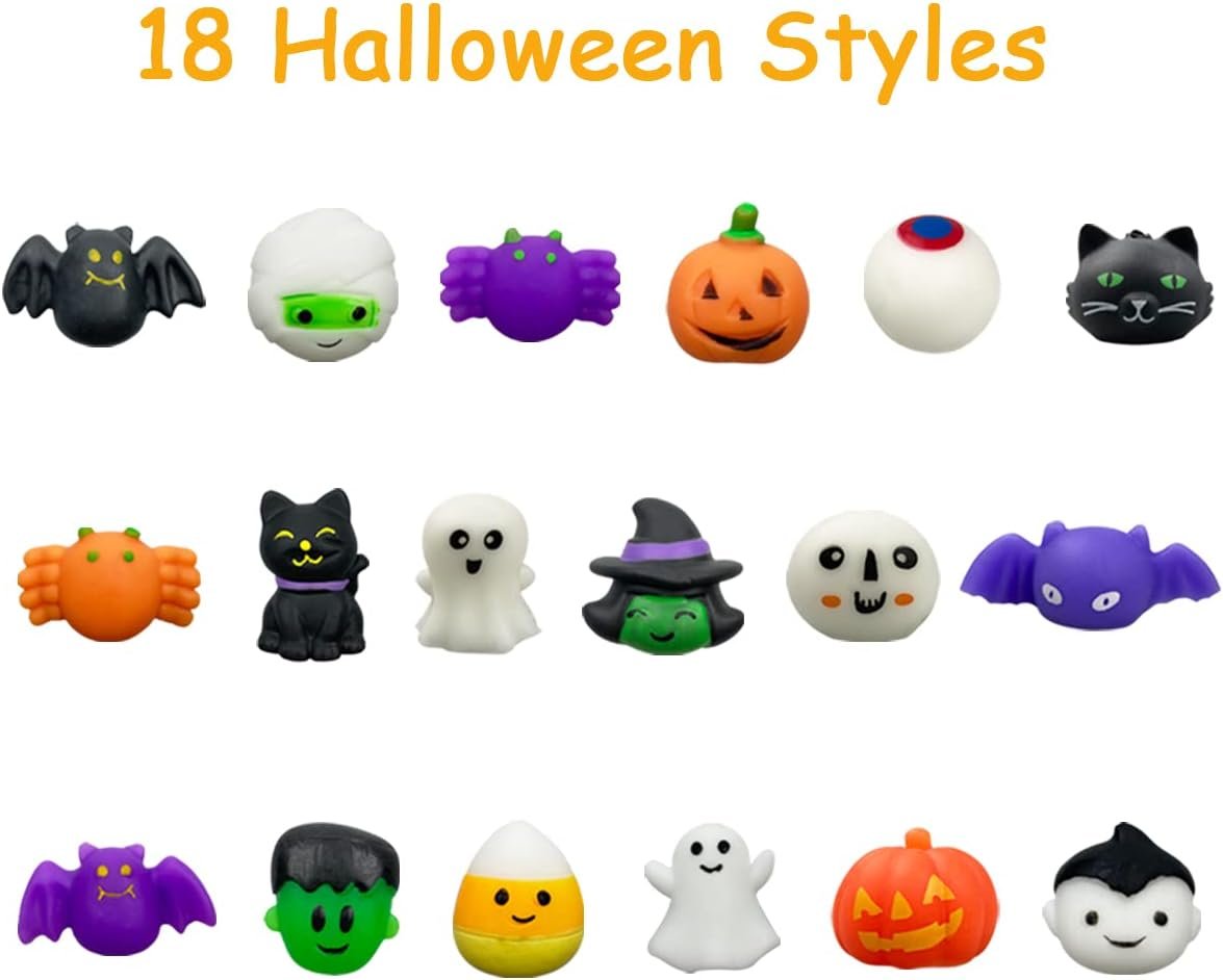 Jofan 36 PCS Halloween Mochi Squishy Toys Squishies for Kids Girls Boys Halloween Party Favors Halloween Treat Bags Gifts - Image 2