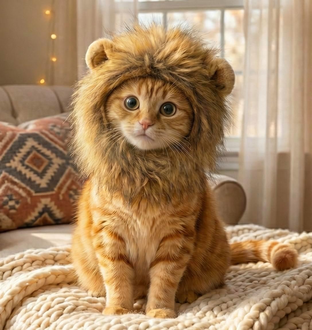 Lion Mane Costume for Cats
