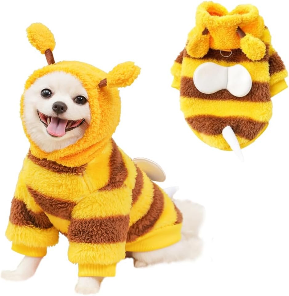 ANIAC Fleece Dog Hoodies with D-Rin...