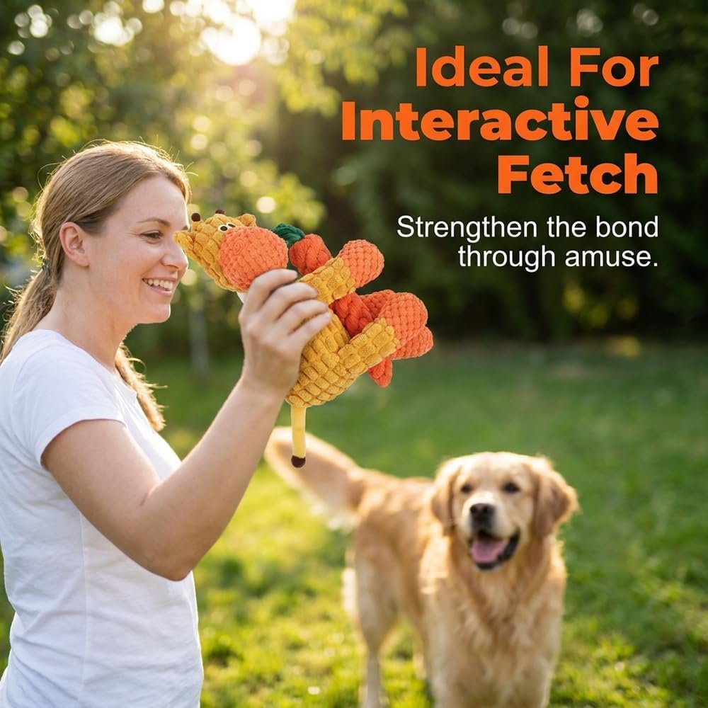 Indestructible Dog Toys for Aggressive Chewers, Squeaky Plush Chew Toy, (Green) - Image 7