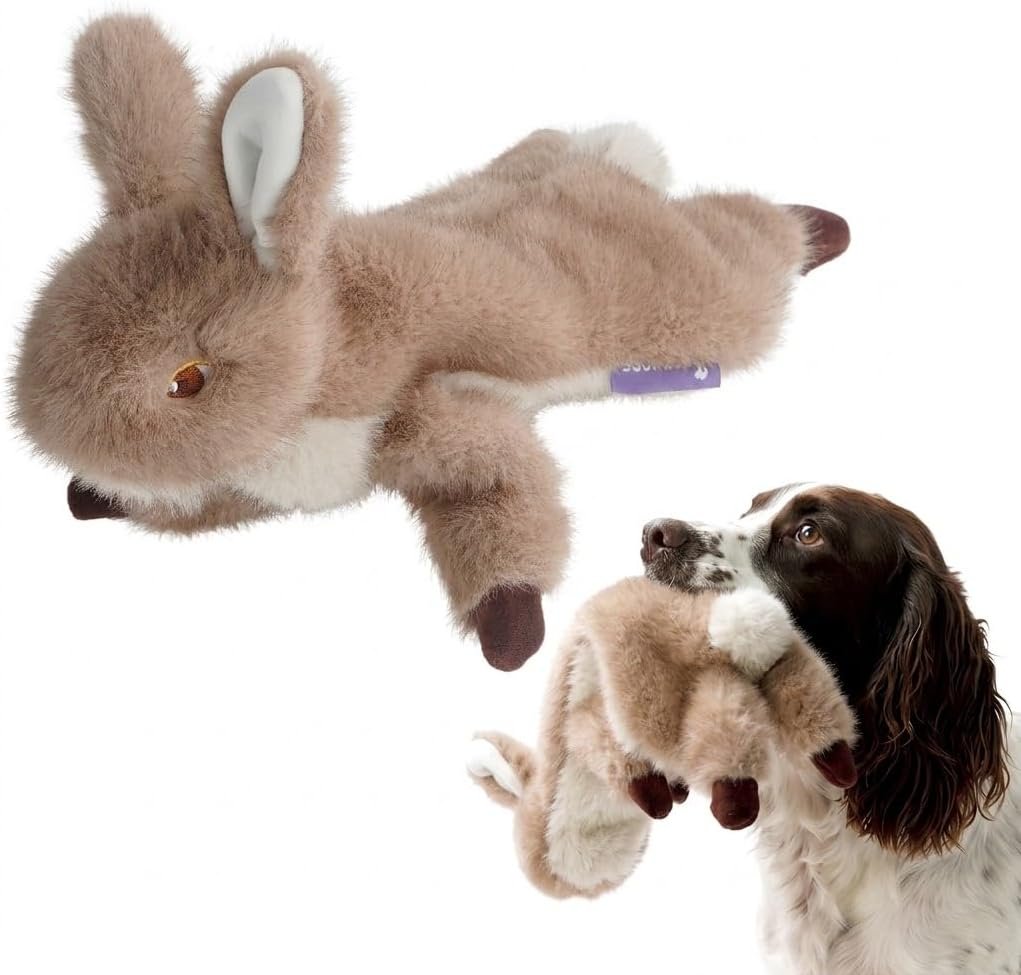 Fuzzwoof No-Stuffing Bunny Squeaky ...
