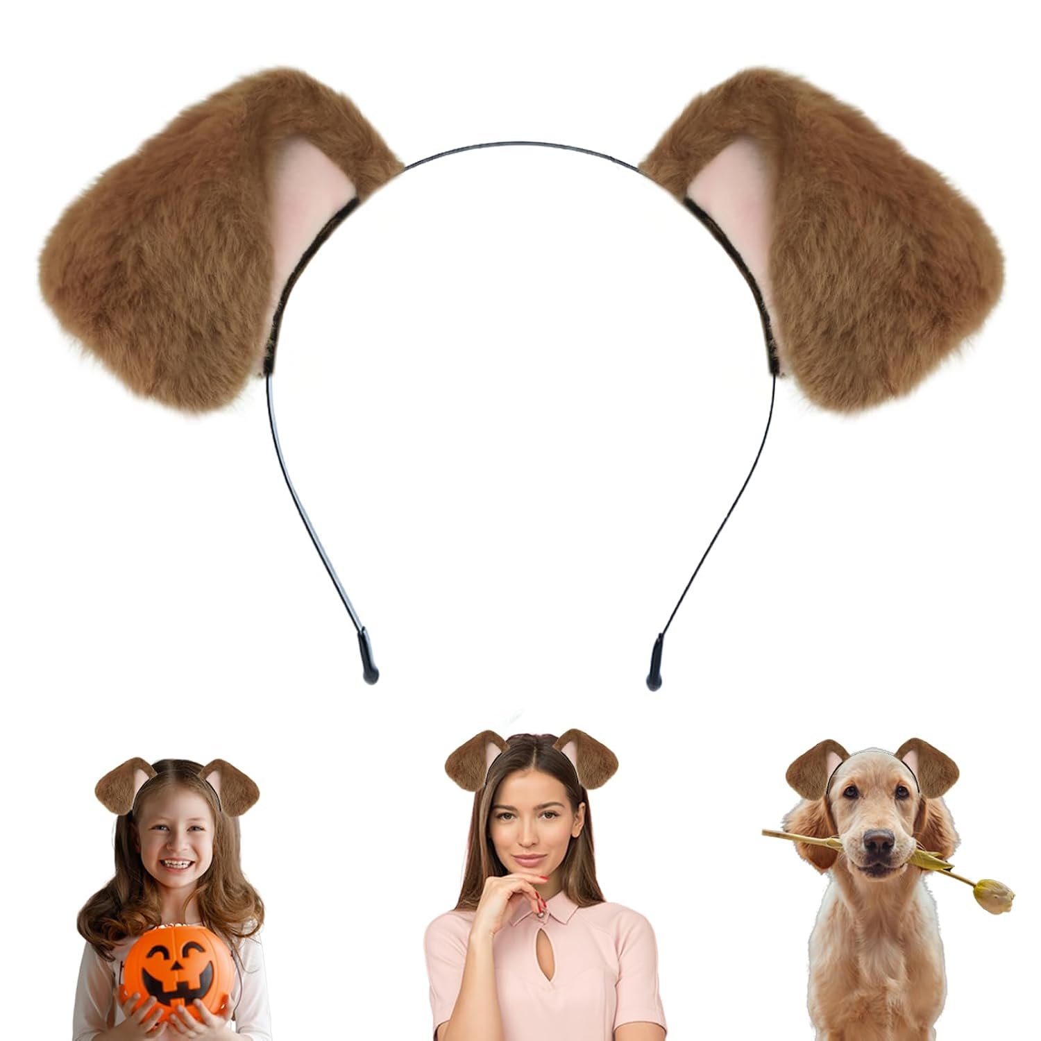 Beviliu Dog Ears Golden Movable, Re...