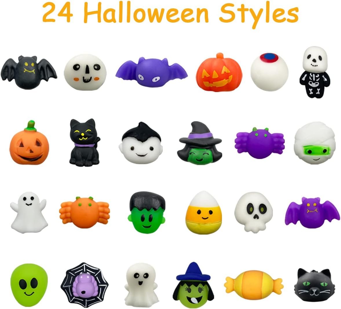 72 PCS Halloween Mochi Squishy Toys Squishies Halloween Toys for Kids Girls Boys Halloween Party Favors Halloween Treat Bags Gifts - Image 2