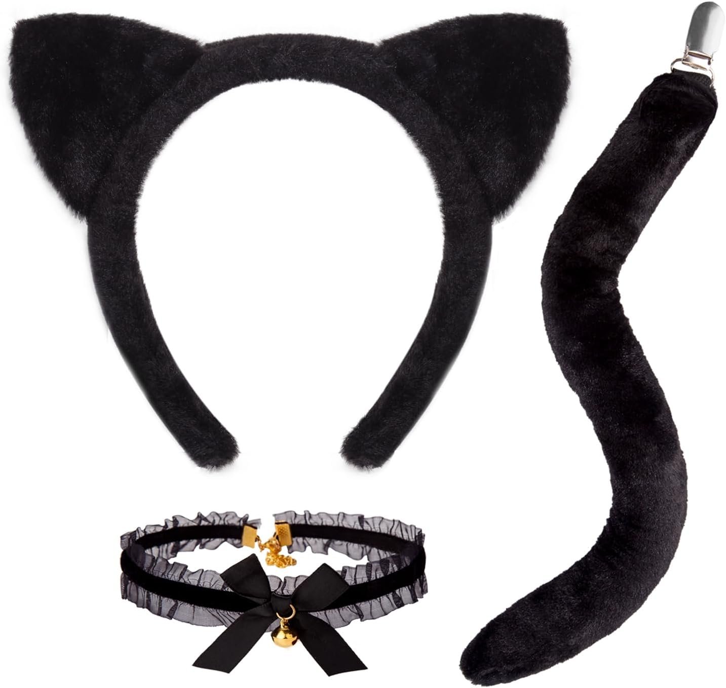 JIALWEN Black Cat Costumes Set Cat ...