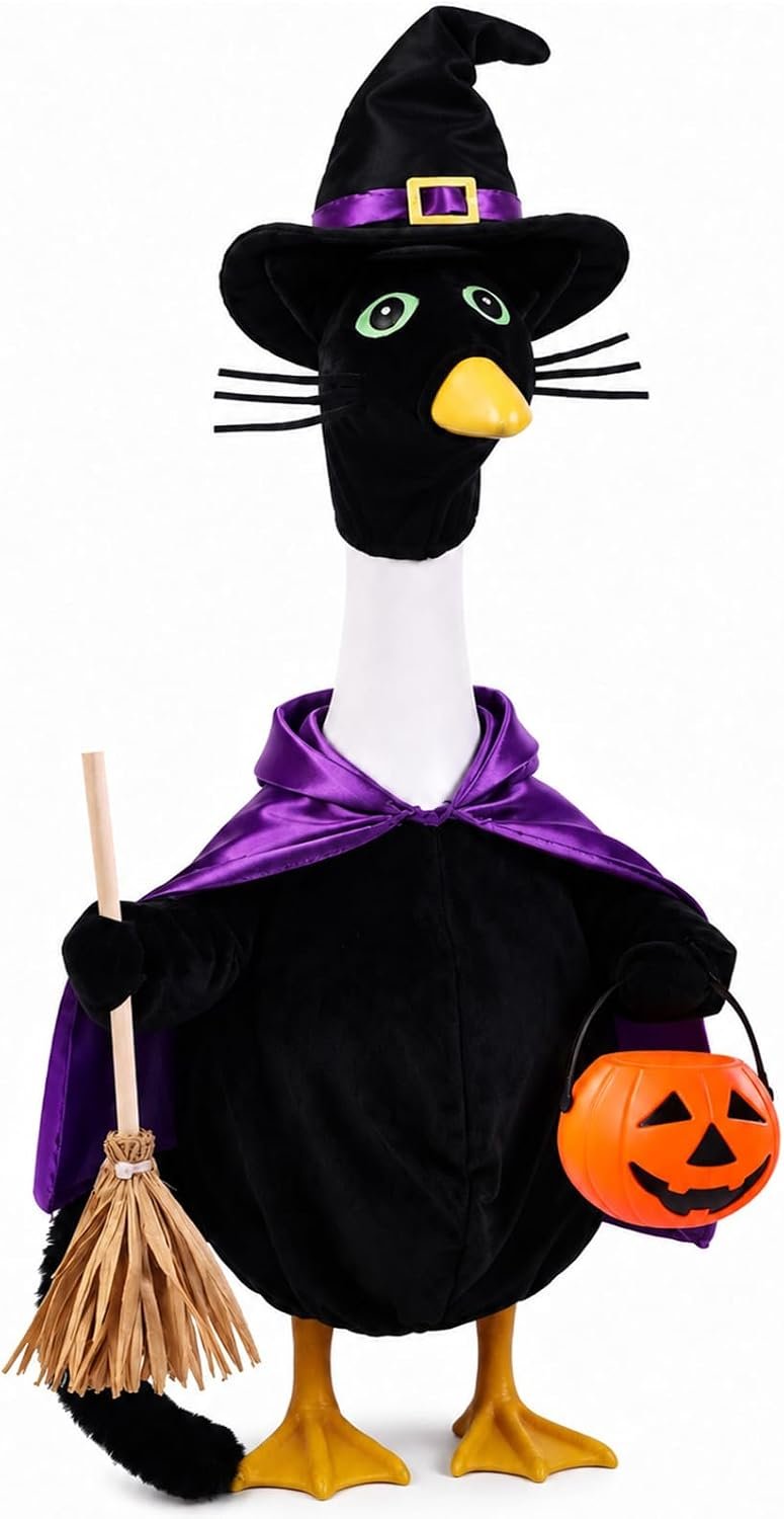 Halloween Goose Outfit Witch Cat Po...
