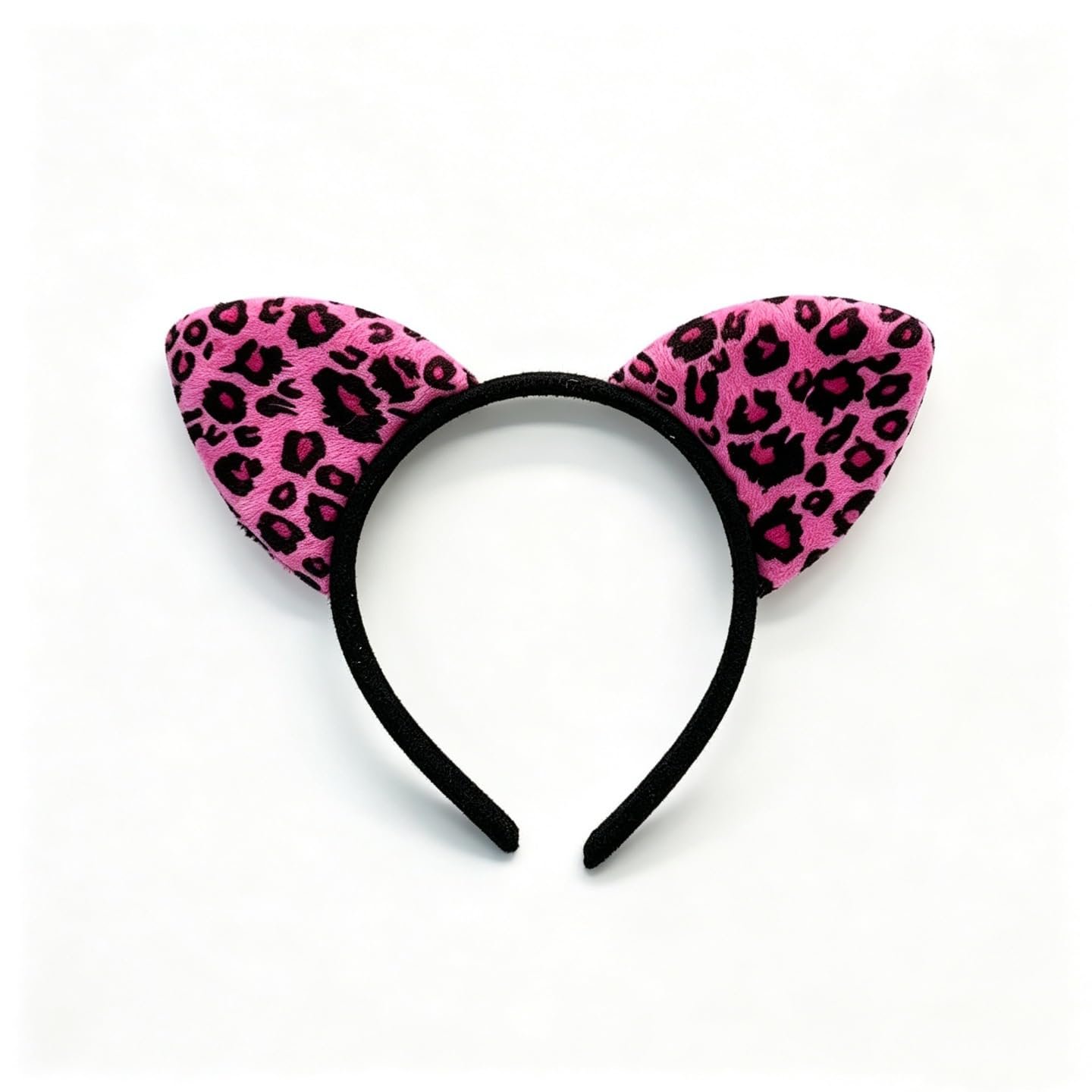 Rose Red Leopard Print Cat Ears Hea...