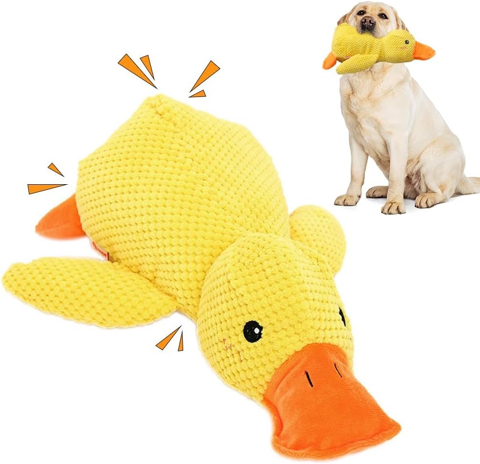 Interactive Squeaky Duck Dog Toy wi...