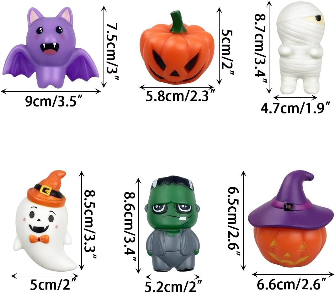 Jofan 6 Pack Halloween Light Up Bath Toys Halloween Toys for Kids Boys Girls Halloween Party Favors Halloween Treat Bags Gifts - Image 6