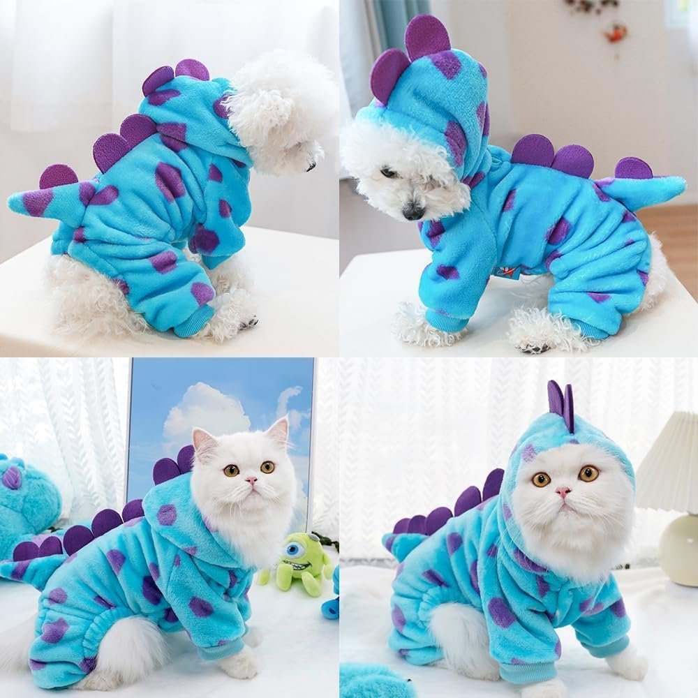 Dinosaur Pet Costume Hooded Jumpsui...