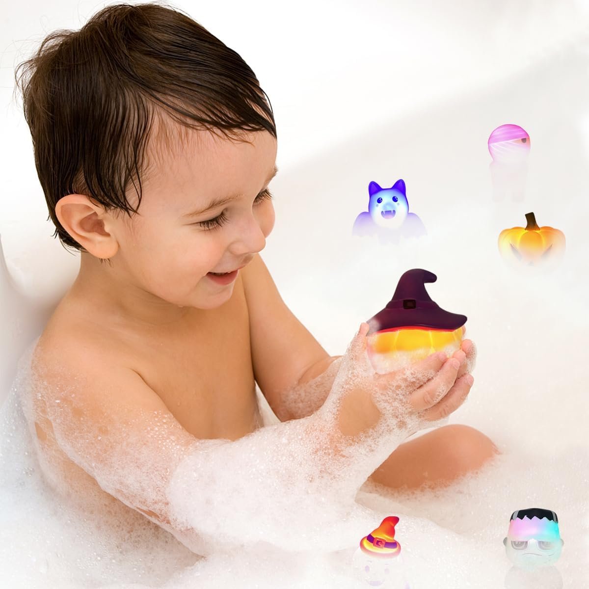 Jofan 6 Pack Halloween Light Up Bath Toys Halloween Toys for Kids Boys Girls Halloween Party Favors Halloween Treat Bags Gifts - Image 4