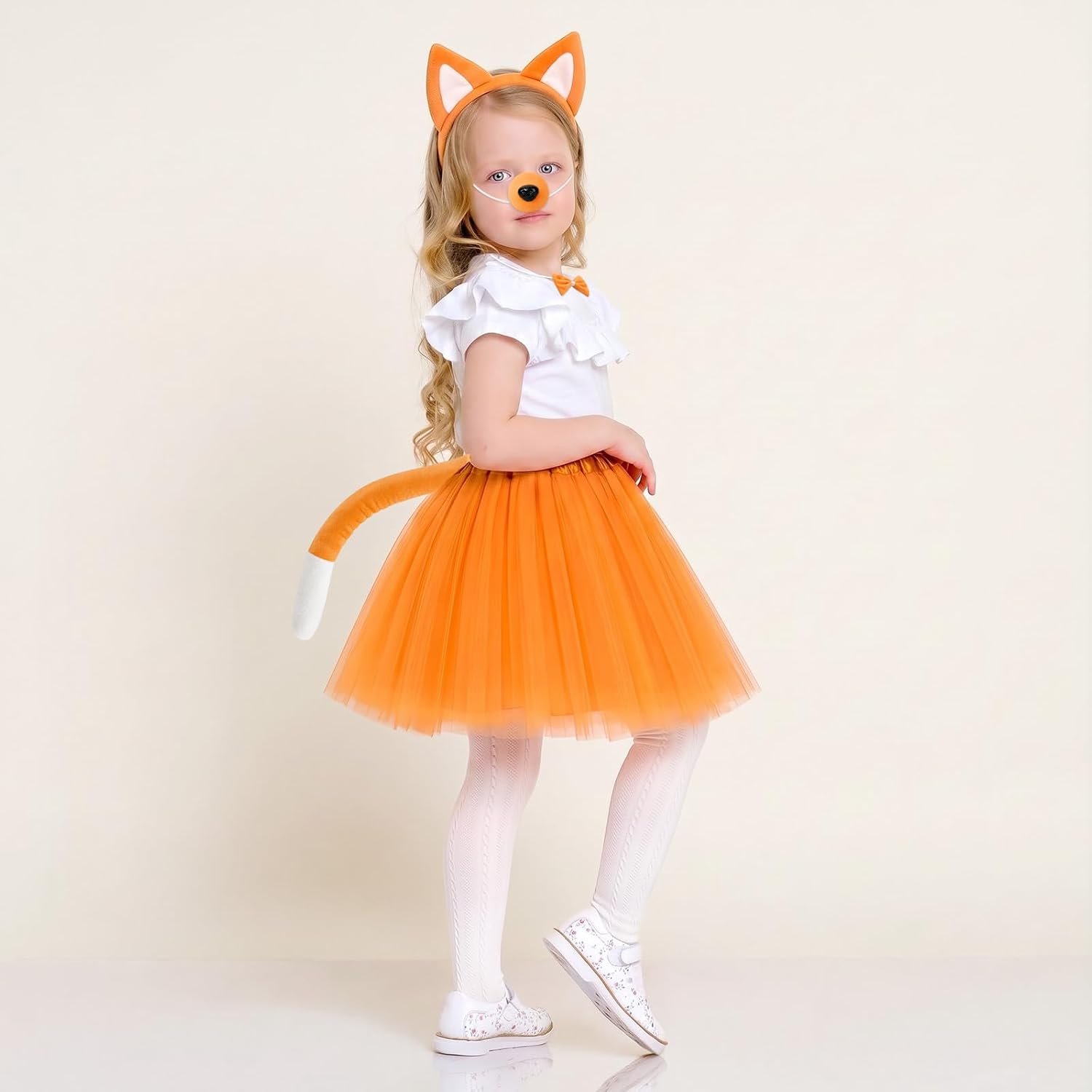 Animal Costume Accessories Set Includes Ear Headband Nose Bow Tie Fancy Dress Cosplay for Halloween Cartoon Drama - Image 7