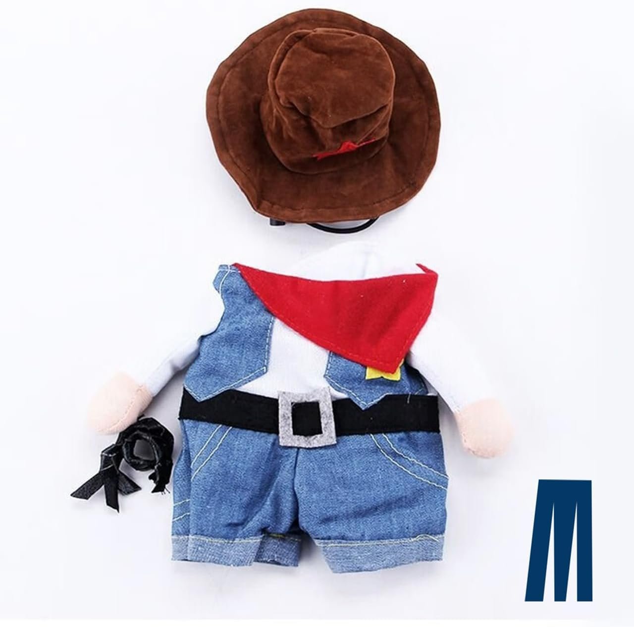 Mikayoo Pet Dog Cat Halloween Costumes,The Cowboy for Party Christmas Special Events Costume,West Cowboy Uniform with Hat,Funny Pet Cowboy Outfit Clothing for Dog cat(XS) Blue - Image 2