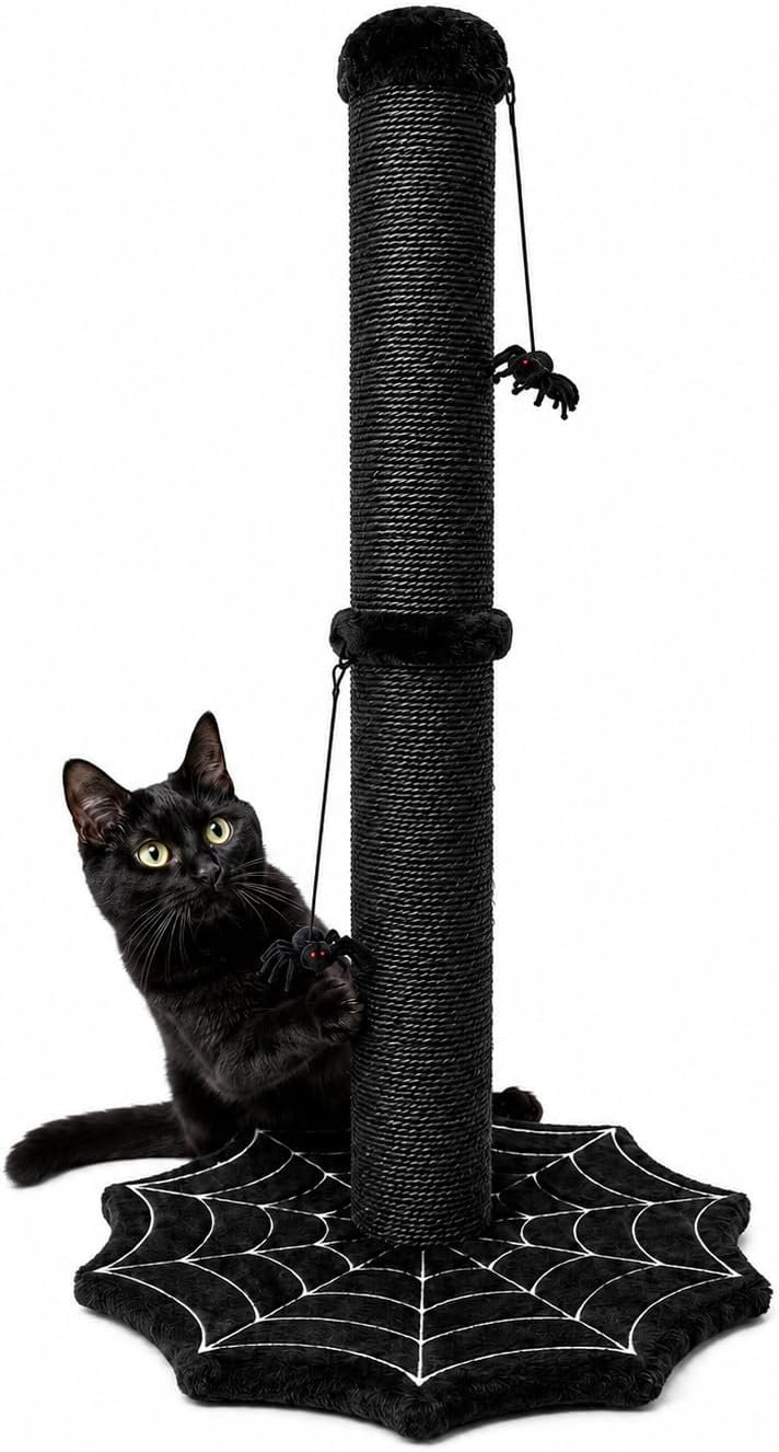 Gothic Cat Scratching Post with Spi...