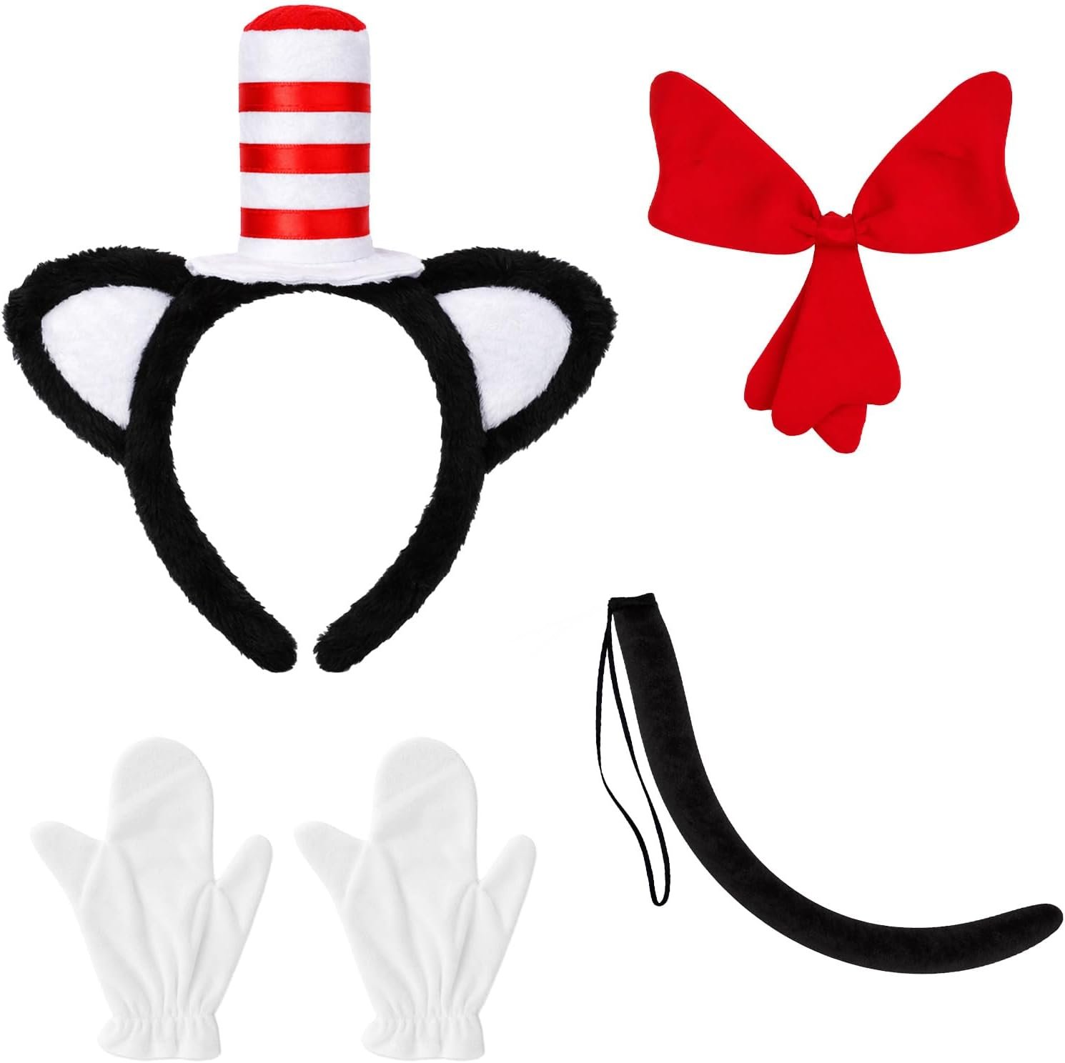 4 Pcs Cat Costumes Accessory White ...