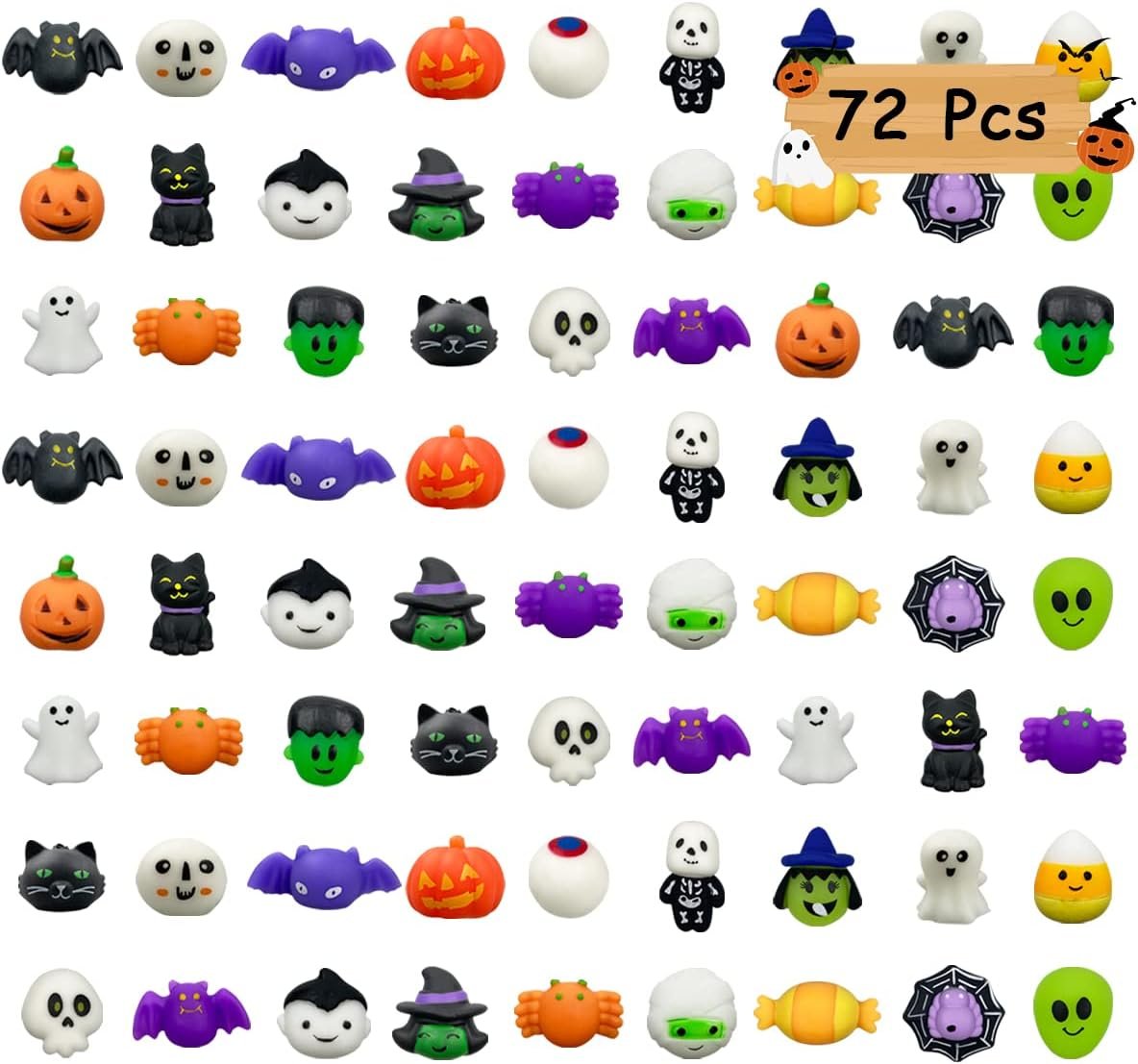 72 PCS Halloween Mochi Squishy Toys...