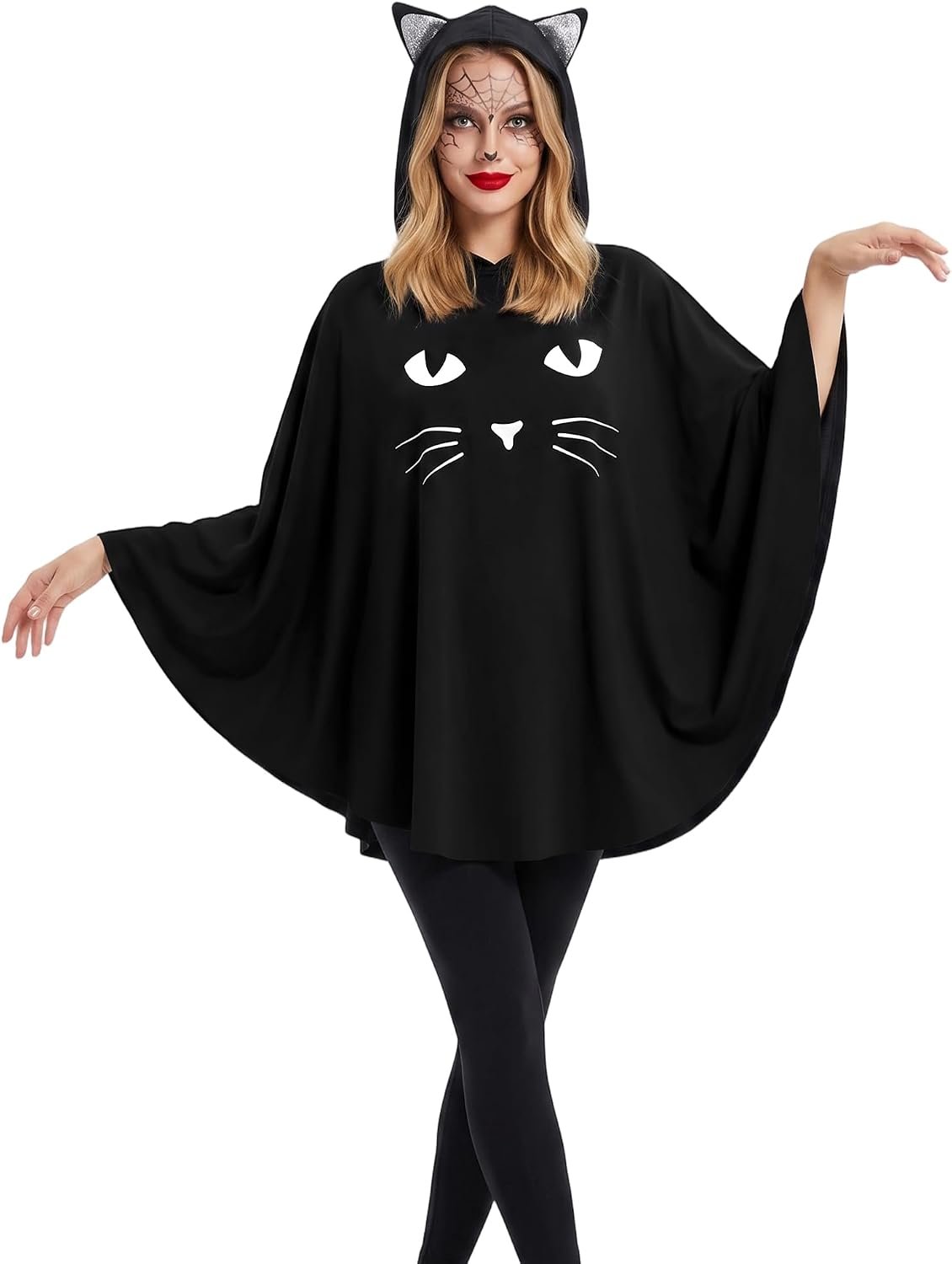 Black Cat Costume for Women, Glow i...