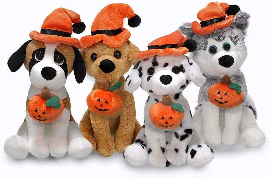 Plushland Halloween Pawpals 8 inches Puppy Dog Plush Stuffed Toy Comes with Hat and Halloween Jack O Lantern - Pumpkin for Kids on This Holiday (Labrador) - Image 5
