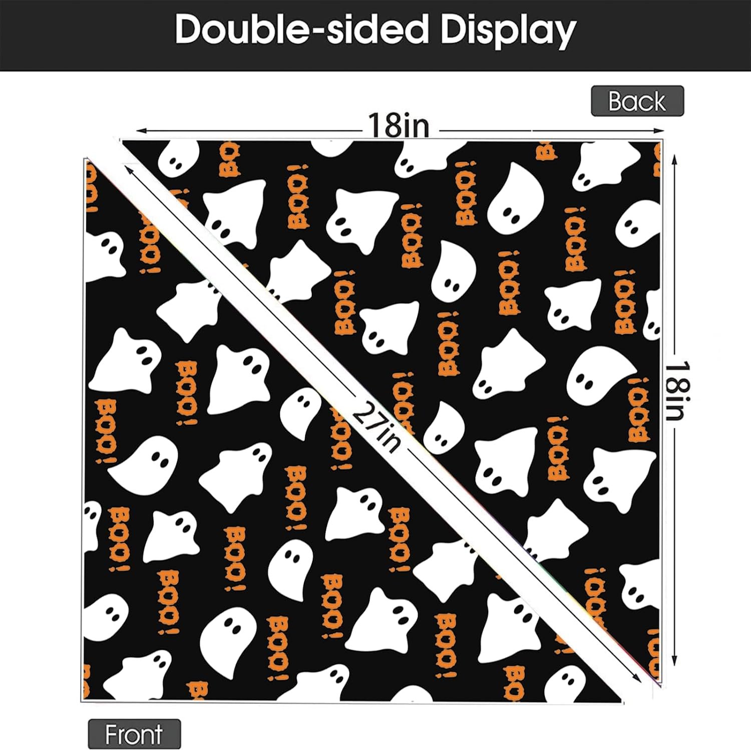 Halloween Dog Bandana Ghost Boo Scarf for Small Medium Large Dogs - Image 5