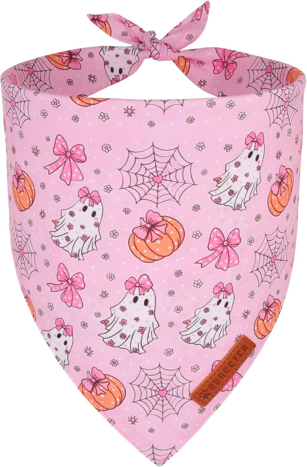 ADOGGYGO Pink Halloween Dog Bandana...