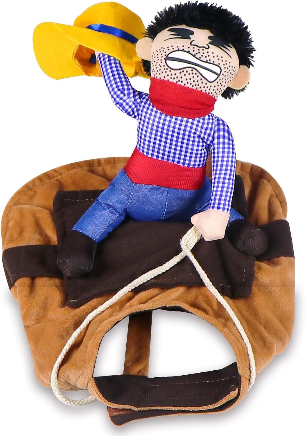 GOYOSWA Dog Cowboy Costume, Dog Halloween Costumes Cowboy Rider Dog Costume Funny Dog Costume for Small Medium Large X-Large Dogs (Medium) - Image 5