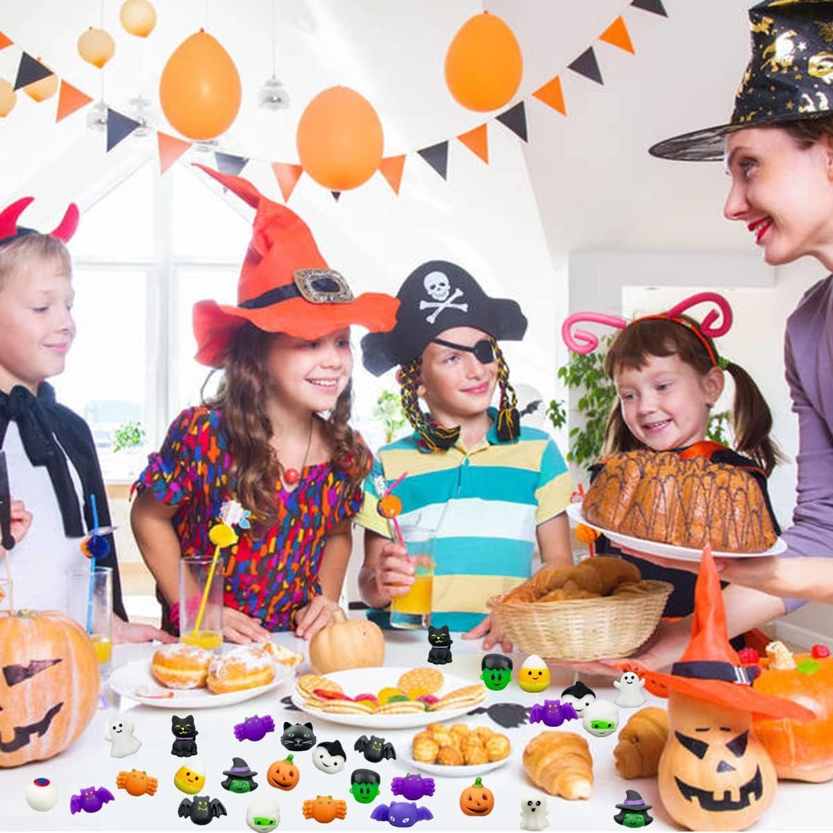 Jofan 36 PCS Halloween Mochi Squishy Toys Squishies for Kids Girls Boys Halloween Party Favors Halloween Treat Bags Gifts - Image 6
