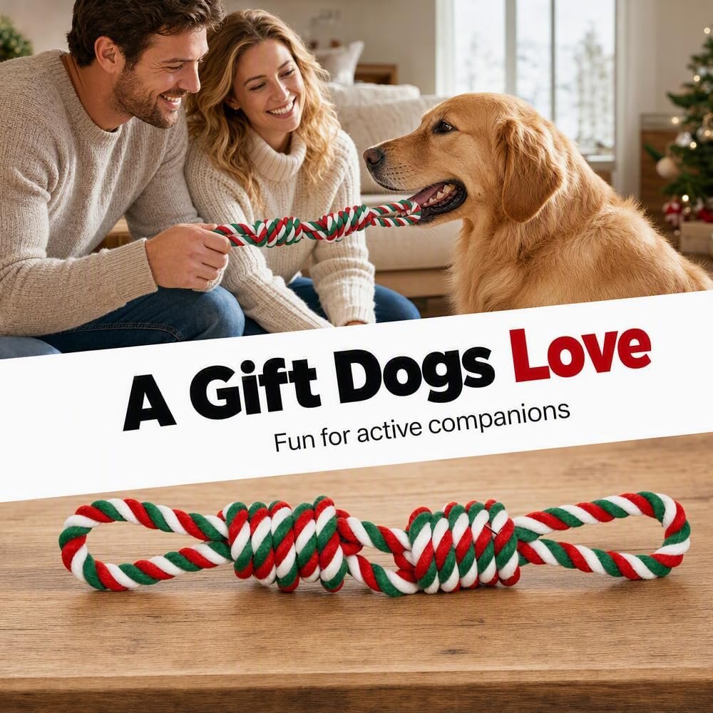 Heavy Duty Dog Rope Toys, Thick Braided Tug Toy for Small Medium Large Dogs (Mixed Colors, Small) - Image 6