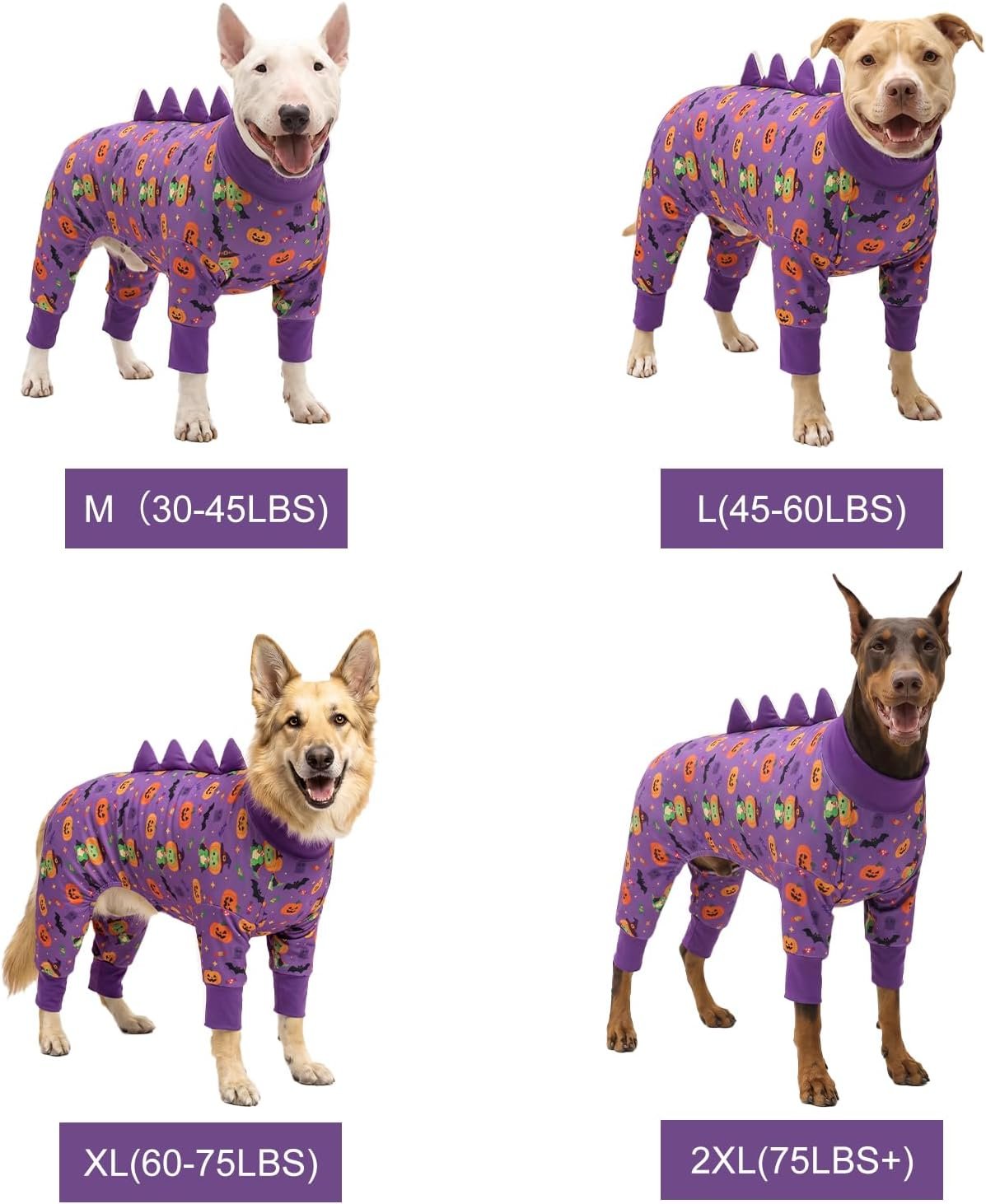 Halloween Dinosaur Dog Pajamas Large Size, Big Dog Onesie Clothes, Anti Shedding and Licking, Post Surgery Recovery Pet Pjs, Cotton Soft Material Stretchable Pet Pajamas U-COSP09L - Image 7