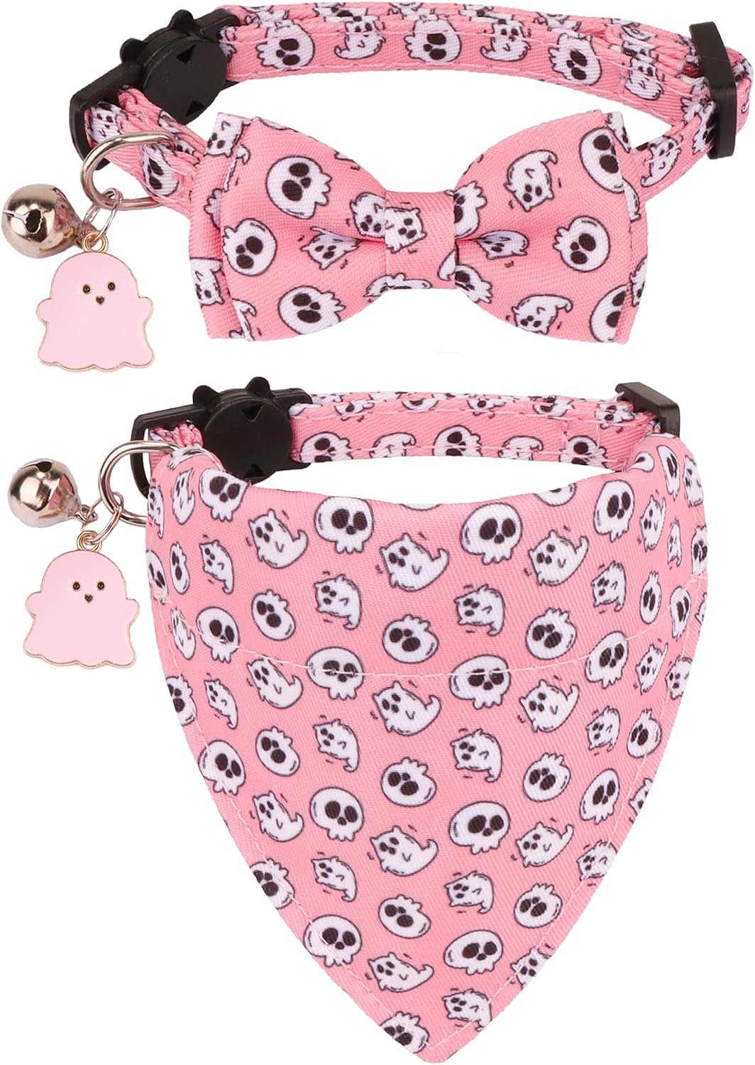ADOGGYGO Pink Halloween Cat Collar ...