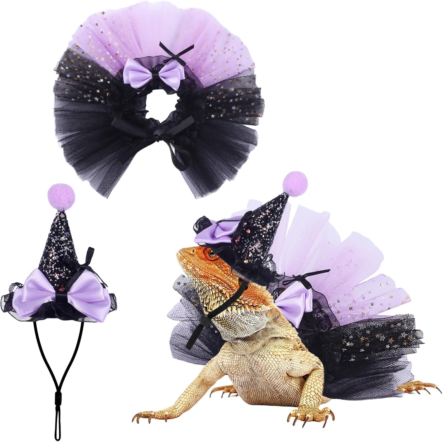 2pcs Bearded Dragon Witch Costume S...