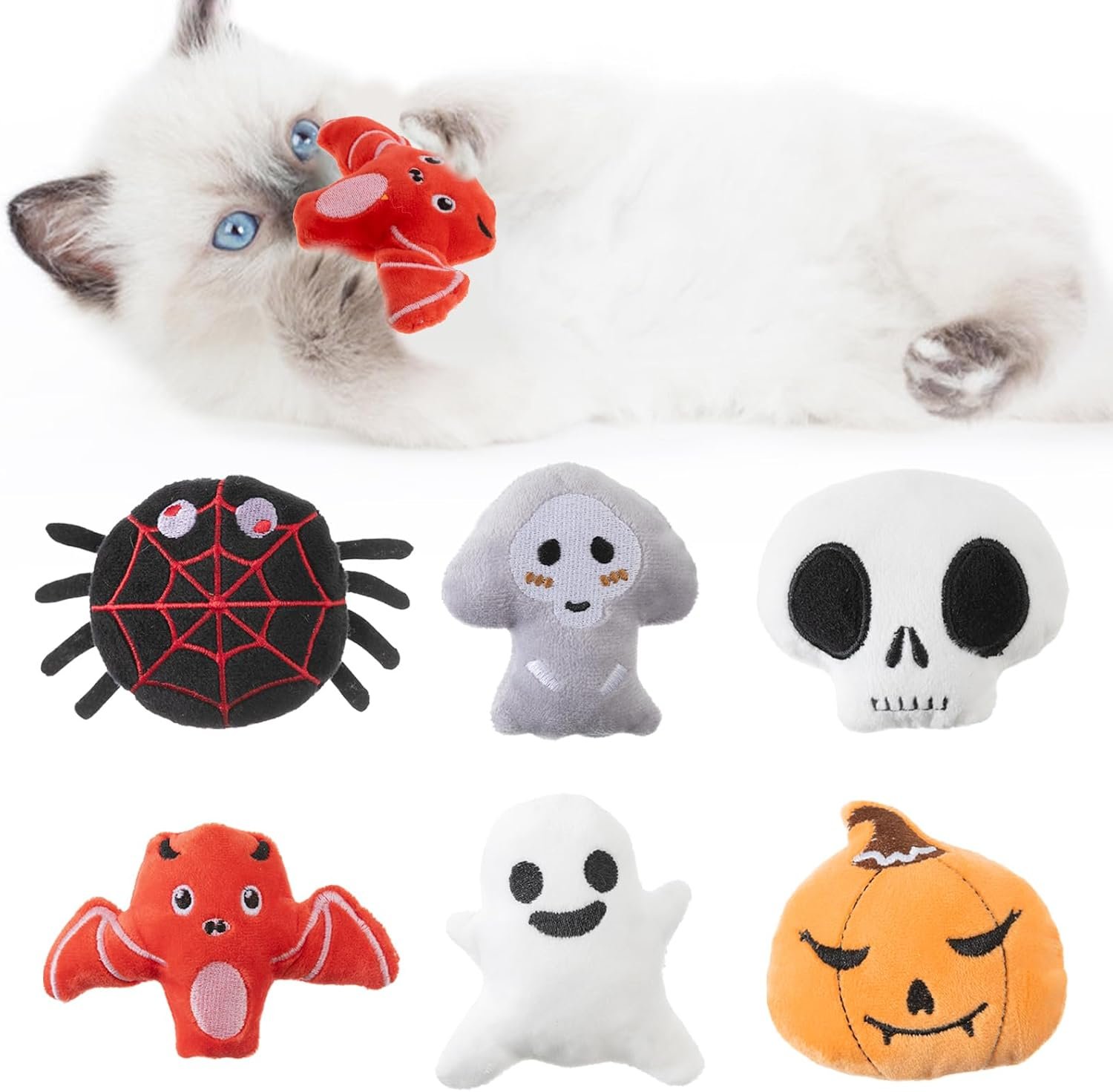 6pcs Halloween Catnip Toy，Indoor ...