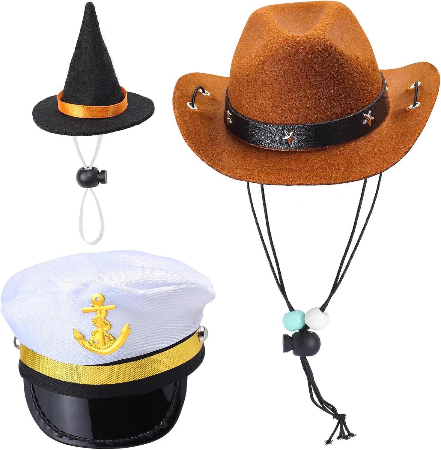 Yewong 3 Pieces Pet Hat Pet Sailor ...